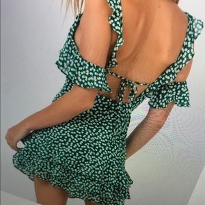 Green flowery princess polly dress💚